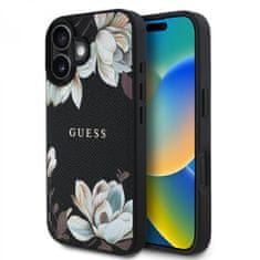 Guess Zadní kryt PU Grained Magnolia MagSafe pro iPhone 16 Black