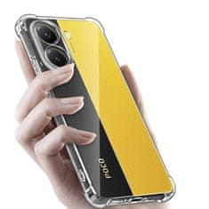 Techsuit Silikonové pouzdro se zesílenými hranami pro Xiaomi Poco X7 Pro - Transparentní KP36551