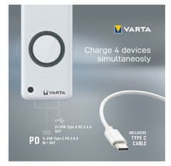 Varta Powerbanka Varta 15000mAh s bezdrátovým nabíjením Silver