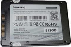 HADEX SDD disk FanXiang S102PRO 512GB 2,5”, SATA III