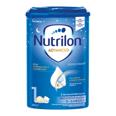 Nutrilon 1 Advanced Good Night počáteční kojenecké mléko od narození 800 g