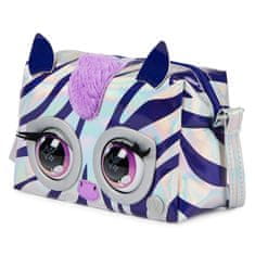 Spin Master Purse Pets Metalická interaktivní kabelka zebra