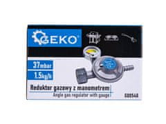 GEKO Regulátor tlaku plynu 37 mbar, 1,5 kg/h s manometrem - G80548