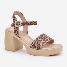 Zazoo Kožené sandály Leopard velikost 36