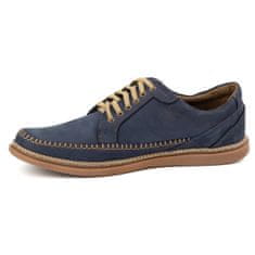 Pánská kožená obuv Casual navy blue velikost 45