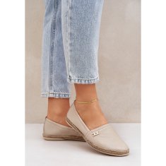 Dámské kožené espadrilky Zazoo Beige velikost 40