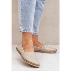 Dámské kožené espadrilky Zazoo Beige velikost 40