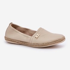 Dámské kožené espadrilky Zazoo Beige velikost 38