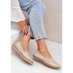 Dámské kožené espadrilky Zazoo Beige velikost 40