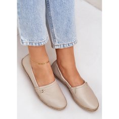 Dámské kožené espadrilky Zazoo Beige velikost 38