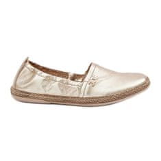 Dámské kožené espadrilky Zazoo Gold velikost 38