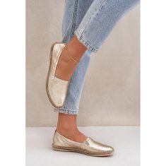 Dámské kožené espadrilky Zazoo Gold velikost 38