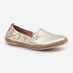 Dámské kožené espadrilky Zazoo Gold velikost 38