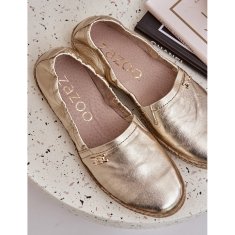 Dámské kožené espadrilky Zazoo Gold velikost 38