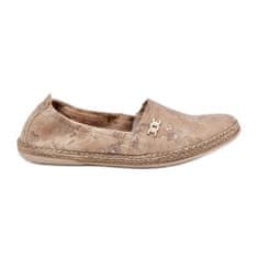 Dámské květinové espadrilky Zazoo Beige velikost 40