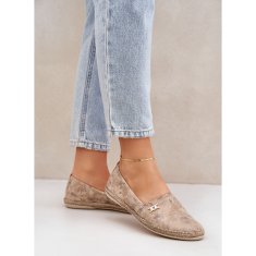 Dámské květinové espadrilky Zazoo Beige velikost 40