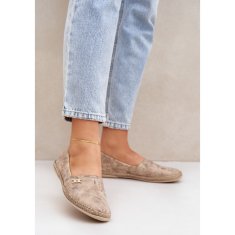 Dámské květinové espadrilky Zazoo Beige velikost 40