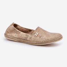 Dámské květinové espadrilky Zazoo Beige velikost 40