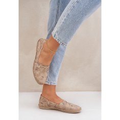 Dámské květinové espadrilky Zazoo Beige velikost 38