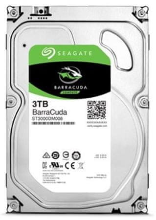 Seagate HDD BarraCuda 3.5" 3TB - 5400rpm/SATA-III/256MB