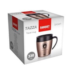 Banquet Termohrnek cestovní TAZZA 330 ml, hnědý