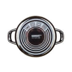 Banquet Hrnec smalt ¤18x8cm 1,3L s poklicí METALLIC BLACK