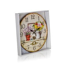 HOME DECOR Hodiny nástěnné FLOWER MIX 34 cm