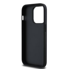 Guess Zadní kryt PU Grained 4G Metal Logo pro iPhone 13 Pro Black