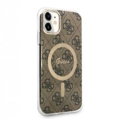 Guess Zadní kryt 4G IML MagSafe Kompatibilní na iPhone 11 Brown