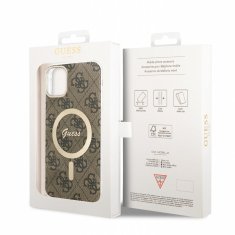 Guess Zadní kryt 4G IML MagSafe Kompatibilní na iPhone 11 Brown