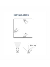 Nova Luce NOVA LUCE WALL WASHER nikl satén hliník a sklo LED Chip Philips 15W 3000K DC24V 30st. IP67 9011102