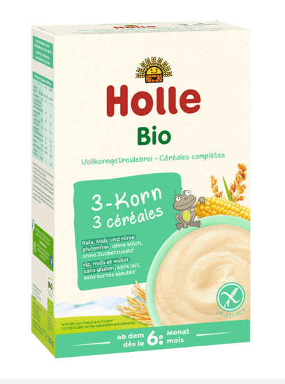 Holle Bio 3 druhy zrna, bezmléčná kaše 250g