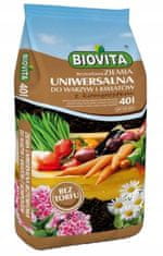 BioVita Univerzální zahradní zemina pro zeleninu a květiny 40L bez rašeliny s kompostem