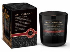 Bispol Svíčka ve skle se dřevěným knotem anti tabaco 150g