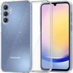 Techsuit Průsvitné pouzdro se třpytkami pro Samsung Galaxy A25 5G - Transparentní KP36675