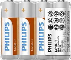 Philips Baterie R6L4F/10 LongLife AA 4ks