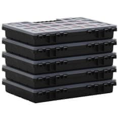 Vidaxl Organizéry na součástky 5 ks 34,5 x 25 x 5 cm polypropylen