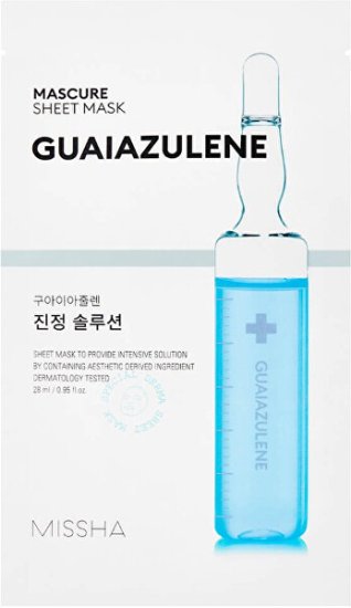 MISSHA Zklidňující pleťová maska Guaiazulene (Mascure Sheet Mask) 28 ml