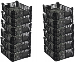 TopKing Přepravka na ovoce a zeleninu 12ks 40x30x15