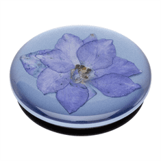 PopSockets PopGrip Gen.2, Pressed Flower Larkspur Purple, fialový kvítek zalitý v pryskyřici