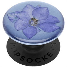 PopSockets PopGrip Gen.2, Pressed Flower Larkspur Purple, fialový kvítek zalitý v pryskyřici