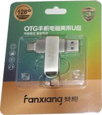 HADEX Fanxiang high speed flashdisk 128GB USB+USB-C 3.2