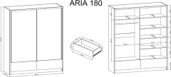 Piaski Šatní skříň Aria I 184 cm bílá