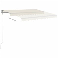 Vidaxl Automatická zatahovací markýza 350 x 250 cm krémová