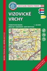 Klub českých turistů KČT 93 Vizovické vrchy 1:50T Turistická mapa