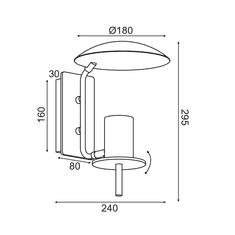 ACA  Nástěnné přisazené svítidlo PARACHUTE max. 1x 35W/GU10/230V/IP20, černé