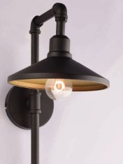 ACA  Retro stojací lampa PIPE max. 40W/E27/230V/IP20, černá