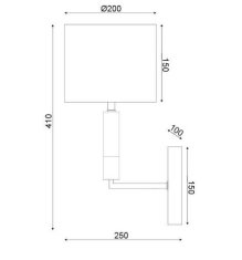 ACA  Nástěnné svítidlo LUXOR max. 60W/E27/230V/IP20