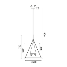 ACA  Závěsné svítidlo TEMPLE max. 60W/E27/230V/IP20