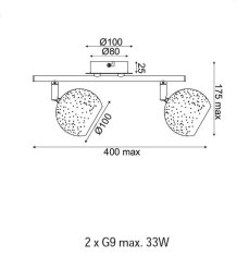 ACA  Přisazené bodové svítidlo PLANETARIO max. 2x33W/G9/230V/IP20, bílé